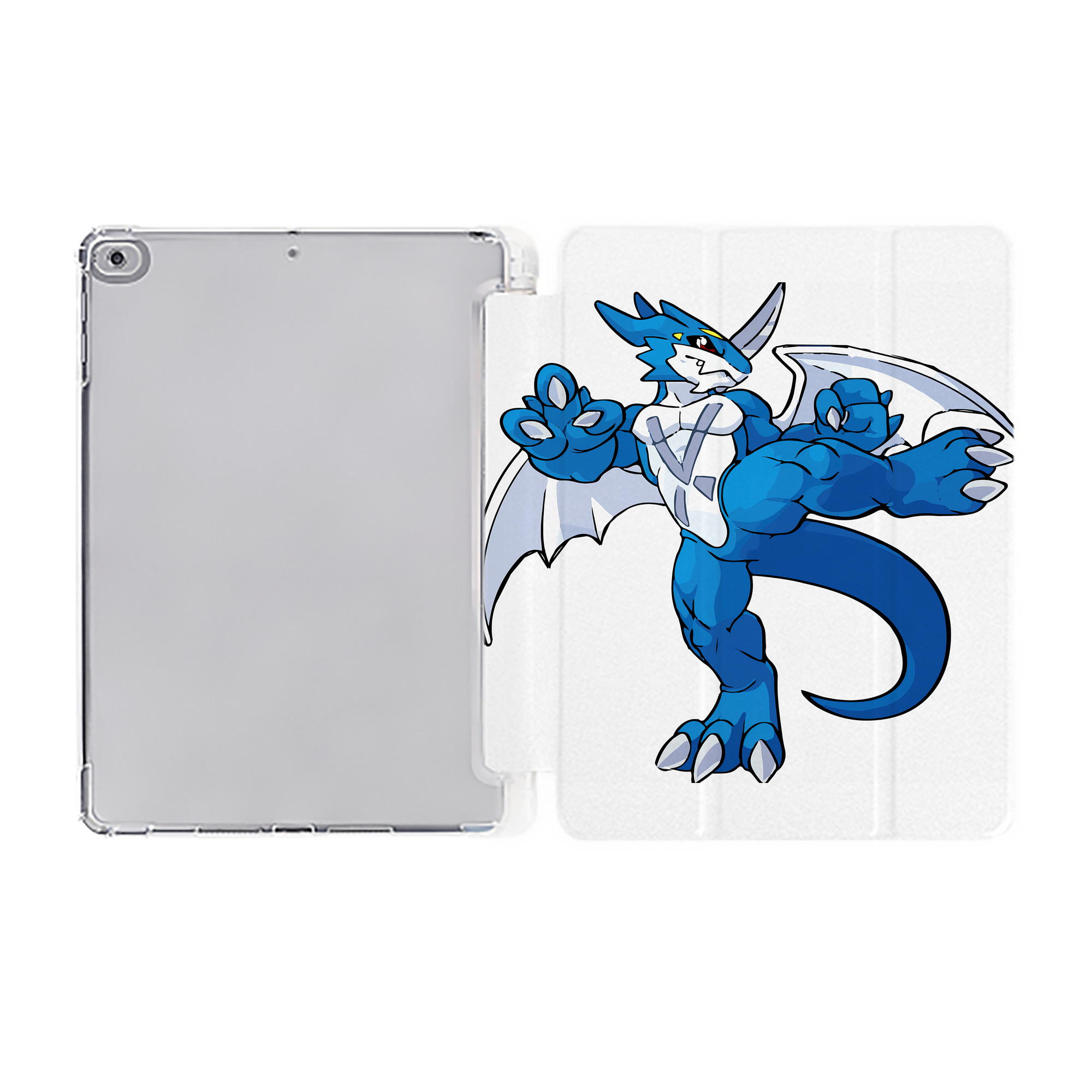 （画像用） Digimon デジタルモンスター/デジモン IPad ケース ペン収納付き 三つ折りスタンド PUレザー×シリコン 対応機種9.5/10.5/10.9インチ